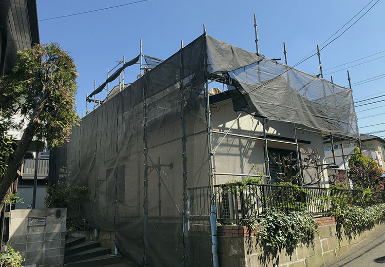 台風などの被害による災害復旧工事作業